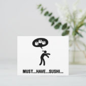 Sushi Lover Postkarte (Stehend Vorderseite)