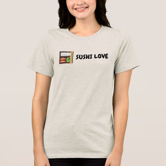 Sushi lover T-shirt Tri-Blend Shirt (Vorderseite)