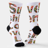 Sushi Lover Text Socken (Gewinkelt)