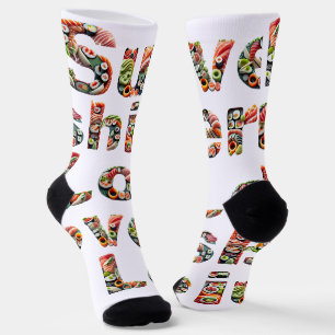 Sushi Lover Text Socken