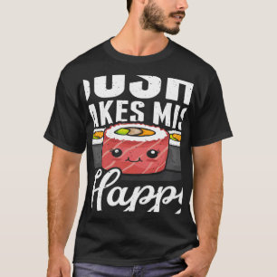 Sushi macht Miso glücklich japanisches Essen Japan T-Shirt
