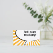 Sushi macht miso glücklich visitenkarte (Stehend Vorderseite)