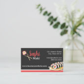 Sushi Maki Business Card Visitenkarte (Stehend Vorderseite)