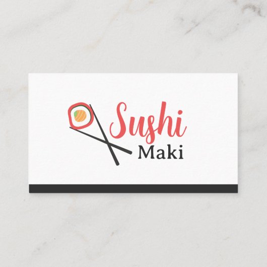 Sushi Maki Business Card Visitenkarte (Rückseite)
