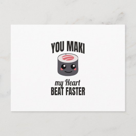 Sushi Maki | Japanische Küche Geschenkidee Postkarte (Vorderseite)