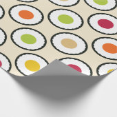 Sushi Maki Polka Dots Geschenkpapier (Ecke)