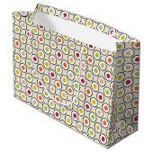 Sushi Maki Polka Dots Große Geschenktüte (Rückseite Schrägansicht)