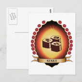 Sushi Mandorla Postkarte (Vorne/Hinten)