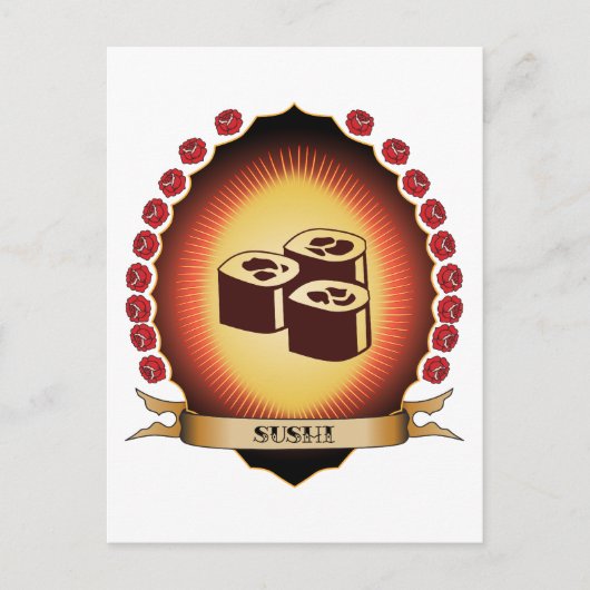 Sushi Mandorla Postkarte (Vorderseite)