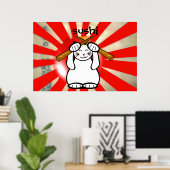 Sushi Maneki Neko Poster (Heimbüro)