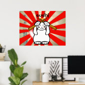 Sushi Maneki Neko Poster (Heimbüro)