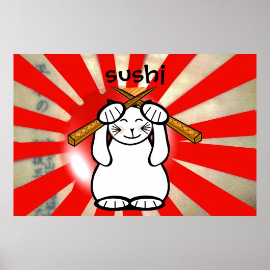 Sushi Maneki Neko Poster (Vorne)