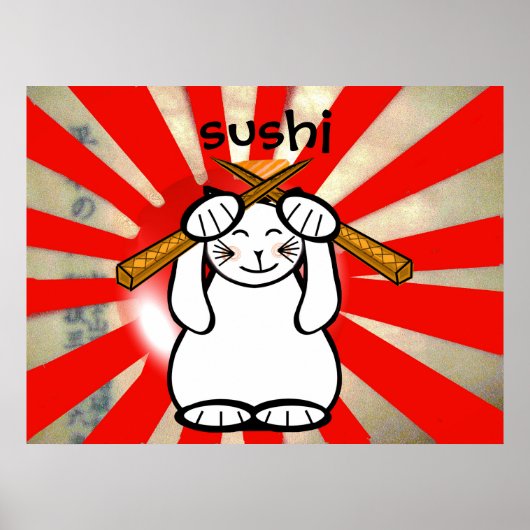 Sushi Maneki Neko Poster (Vorne)