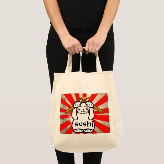 Sushi Maneki Neko Tasche (Vorderseite (Produkt))