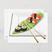 Sushi Meal Postkarte (Vorne/Hinten)