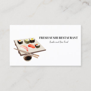Sushi-Meeresfrüchterestaurant Koch Visitenkarte