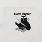 Sushi-Meister Postkarte (Vorne/Hinten)