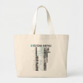 Sushi menu-Jpanese Jumbo Stoffbeutel (Vorne)
