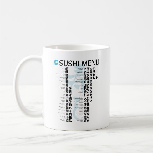 Sushi menu-Jpanese Kaffeetasse (Links)
