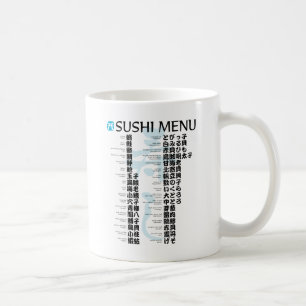 Sushi menu-Jpanese Kaffeetasse