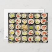 Sushi mit Wasabi und Ginger Postkarte (Vorne/Hinten)