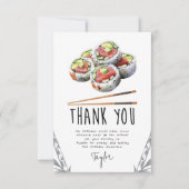 Sushi Modern Adult Birthday Dankeskarte (Vorderseite)