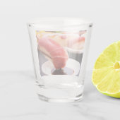 Sushi Moment Wine Glass - Soy Sauce Dip Scene Schnapsglas (Rückseite)