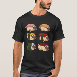 Sushi Mops Männer Frauen Cool Sushi Haustier Feins T-Shirt