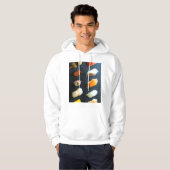 Sushi Museum on a Blackboard | Modern Japanese Sty Hoodie (Vorne ganz)