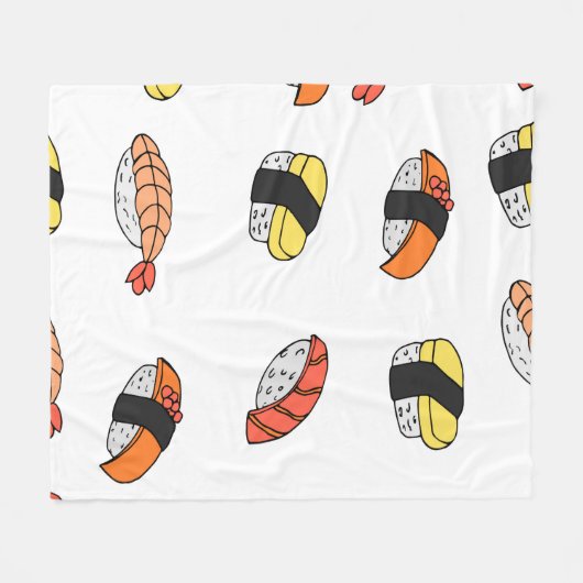 Sushi-Muster Fleecedecke (Vorderseite (Horizontal))