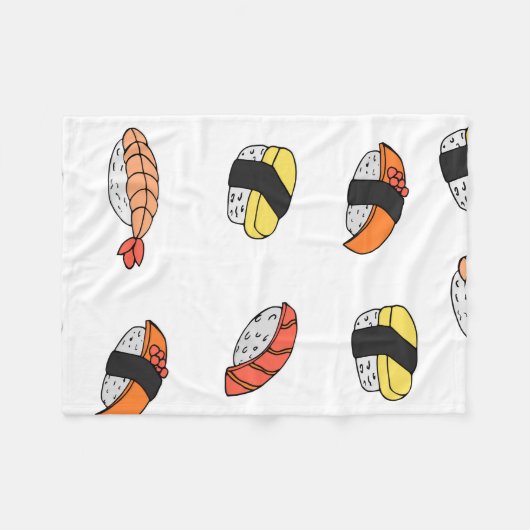Sushi-Muster Fleecedecke (Vorderseite (Horizontal))