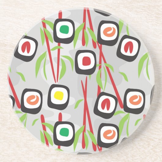Sushi-Muster Getränkeuntersetzer (Vorne)