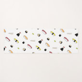 Sushi Muster Niedlich Illustration | Lachs Orange Yogamatte (Vorderseite (Horizontal))