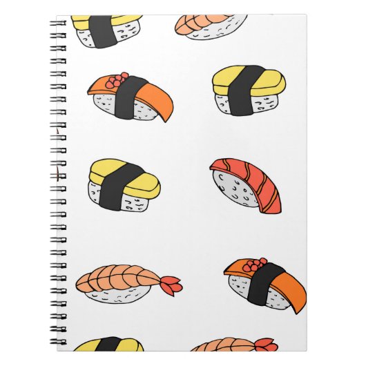 Sushi-Muster Notizblock (Vorderseite)