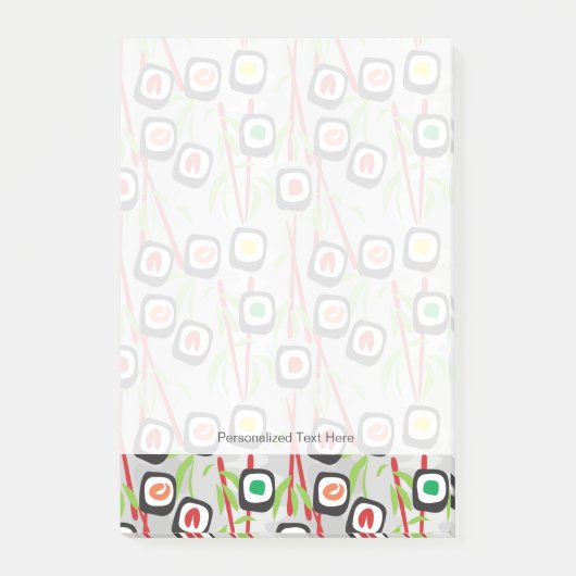 Sushi-Muster Post-it Klebezettel (Vorderseite)