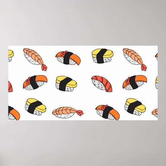 Sushi-Muster Poster (Vorne)
