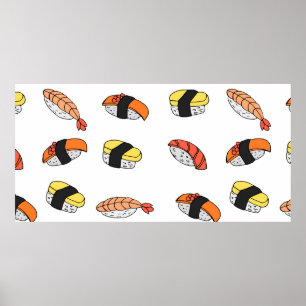 Sushi-Muster Poster