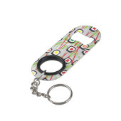 Sushi-Muster Schlüsselbund Flaschenöffner (Rückseite Schrägansicht)
