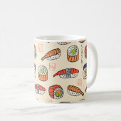 Sushi-nahtloses Muster Kaffeetasse (VorderseiteRechts)