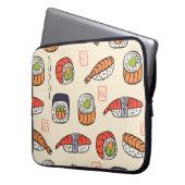 Sushi-nahtloses Muster Laptopschutzhülle (Vorderseite Links)