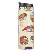 Sushi-nahtloses Muster Thermosbecher (Nach rechts gedreht)