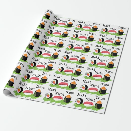 Sushi-Namen Geschenkpapier (Ungerollt)