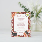 Sushi Neutral Baby Dusche Dankeskarte (Stehend Vorderseite)