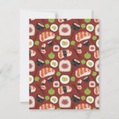 Sushi Neutral Baby Dusche Dankeskarte (Rückseite)