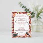 Sushi-neutrale Geburtserklärung Ankündigungspostkarte (Stehend Vorderseite)