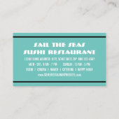 Sushi nicht Krieg machen Visitenkarte (Rückseite)