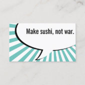 Sushi nicht Krieg machen Visitenkarte (Vorderseite)