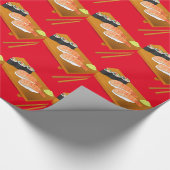 Sushi niedlich japanisches Essen Geschenkpapier (Ecke)