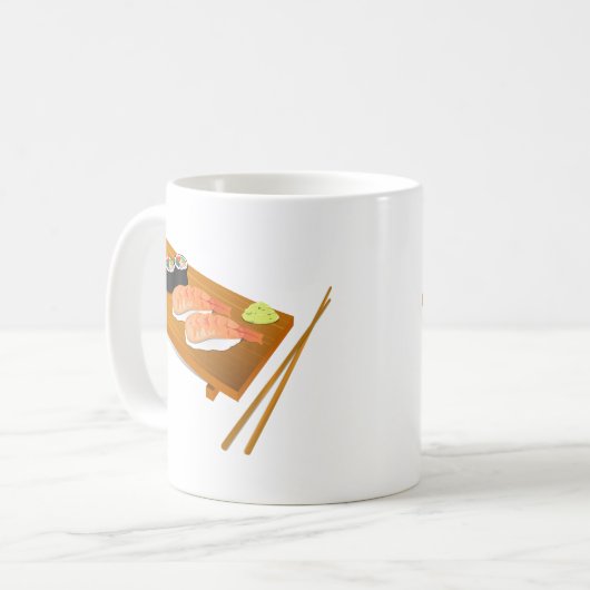 Sushi niedlich japanisches Essen Kaffeetasse (Vorderseite Links)