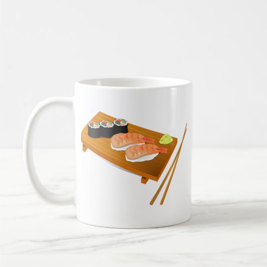 Sushi niedlich japanisches Essen Kaffeetasse (Links)